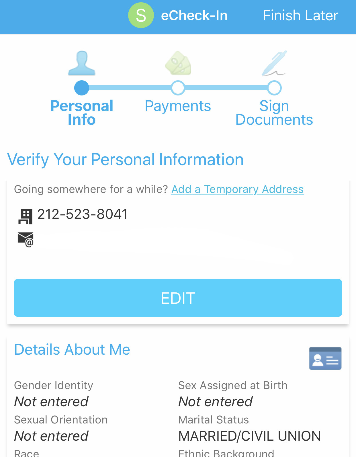 Updating Personal Information On MyChart