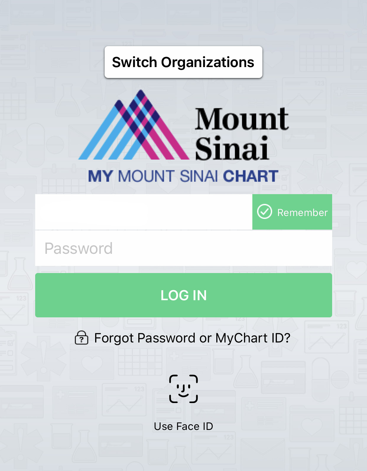 Icono de cita en la aplicación MyChart