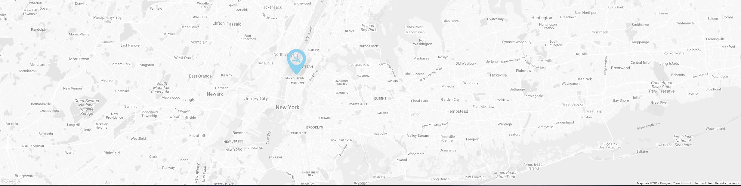 New York map showing office location
