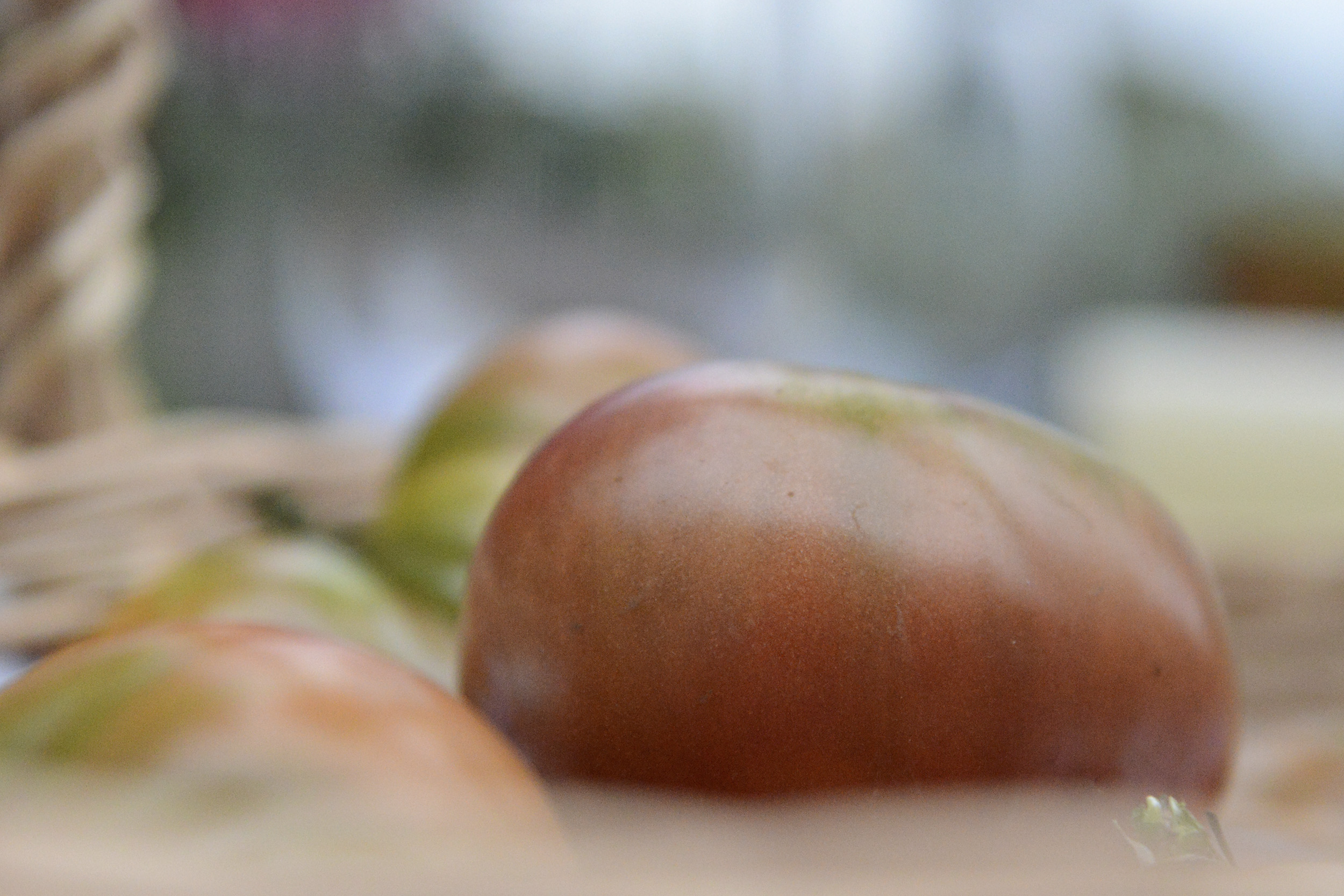 Summer tomatoes in a basket