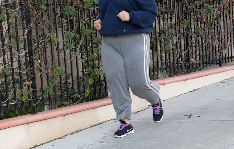 Obese jogger